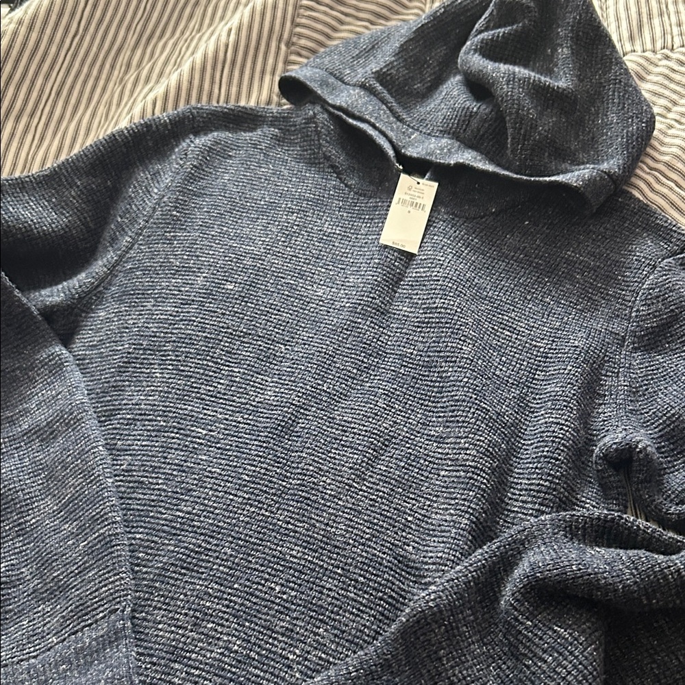 Men's Blue Hooded Sweater